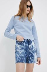 Calvin Klein Jeans farmer rövidnadrág női, mintás, magas derekú - kék 26