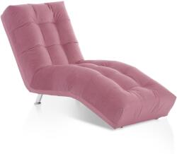 COTTA Bella nyugágy fotel, 68x164 cm, szövet, lilás piros