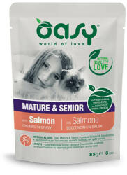 Oasy Cat Alutasakos Chunks in Gravy Mature & Senior Salmon 85g - grandopet