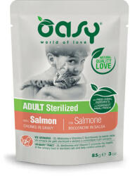 Oasy Cat Alutasakos Chunks in Gravy Adult Sterilized Salmon 85g - grandopet