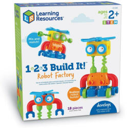 Learning Resources Hai sa construim - 1, 2, 3 Robotel colorat (LER2869) - roua