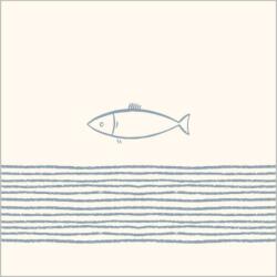 PPD Pure Fish of white papírszalvéta 33x33cm, 20db-os