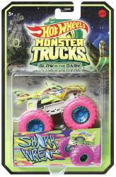 Mattel Masinuta Monster Trucks, Hot Wheels, Glow in the Dark, 1: 64, Shark Wreak, HGX15
