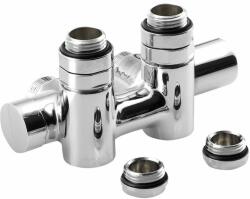 Sapho TWIN COMBI csatlakozókészlet radiátorhoz, középső bekötés, 50mm, króm (CP461S) (CP461S) - szaniteresklimacenter