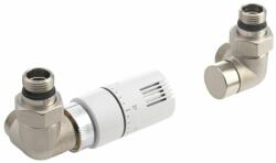 Sapho AQUALINE ECO csatlakozó készlet termosztáttal, balos, nikkel/fehér (CP9911LS) (CP9911LS)