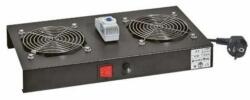 Legrand Rackszekrény ventilátor 19"- 2 ventilátor, termosztát, 160m3/óra, Fekete (19" álló Evoline/Estap rackszekrényhez) (EC2V)