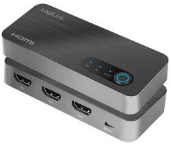 LogiLink HDMI kapcsoló, 2x1 port, 8K/60 Hz, HDCP, HDR, VRR, CEC (HD0058) - dellaprint
