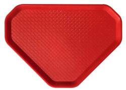 Önkiszolgáló tálca, háromszögletű, műanyag, éttermi, piros, 47, 5x34 cm (1605MUA017) - nyomtassingyen