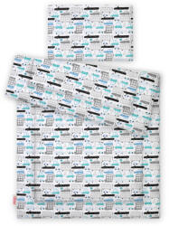 BabyLion Prémium 2 részes ágyneműszett (100x135) - Türkiz autók