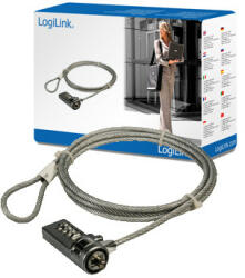  LogiLink Kombinációs zárral ellátott biztonsági notebook zár (NBS002) - mobilitcentrum