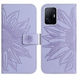 ART SUN FLOWER Husa portofel cu curea Xiaomi 11T / 11T Pro violet