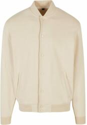 Build Your Brand Férfi Heavy Tonal College pulóver - Homokszínű | 2XL (BY242-1000343496)