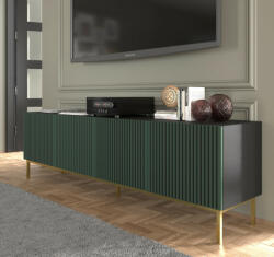 BIM Furniture Tv Állvány / Komód Matt Zöld Színben Ravenna F 200 4D (Bim-RAVENNA_F_PAINTED_MDF_TV_STAND_4D_200_green)