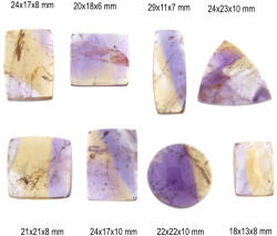 Cabochon din Ametrin Natural - Dreptunghi - Disc - Triunghi - 18-29 x 11-23 x 6-10 mm - 1 Buc