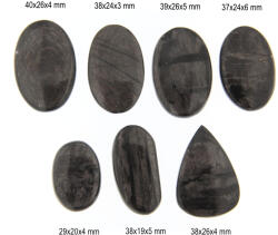  Cabochon Hipersten Natural - Picatura - Oval - 29-40 x 19-26 x 3-6 mm - 1 Buc