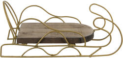 Clayre & Eef Sanie decorativa fier auriu lemn maro 26x13x12 cm (64966)