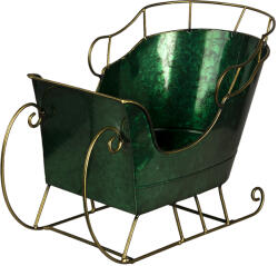 Clayre & Eef Saniuta decorativa metal auriu verde 34x18x22 cm (6Y4445)