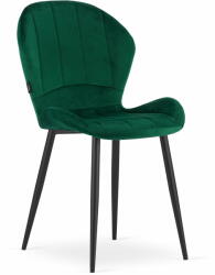 TERNI zöld bársony szék fekete lábakkal