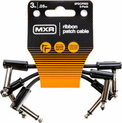 MXR Dunlop MXR 3PDCPR03 Ribbon Patch Cable 3 Pack Fekete 8 cm Pipa - Pipa
