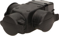 ORNO Priza de exterior ORNO OR-AE-1346 (GS), tripla, IP44, 16A, Schuko, capace, negru (OR-AE-1346(GS)) - upcar