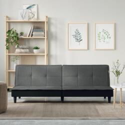 vidaXL Canapea extensibilă, gri închis, material textil (351914) Canapea