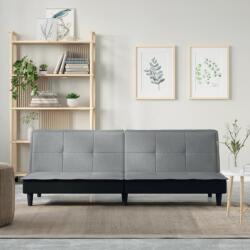 vidaXL Canapea extensibilă, gri deschis, material textil (351913) Canapea