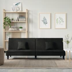 vidaXL Canapea extensibilă, negru, catifea (351911) Canapea