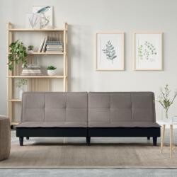 vidaXL Canapea extensibilă, gri taupe, material textil (351918) Canapea