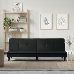 vidaXL Canapea extensibilă, negru, material textil (351915) Canapea