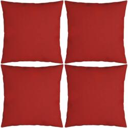 vidaXL Perne decorative, 4 buc. , roșu, 50x50 cm, material textil (314344)
