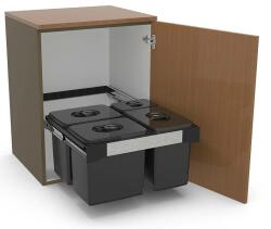 EKOTECH - beépíthető hulladékgyűjtő free jazz 60 - 3x26 liter+1x7 liter - ardesshop