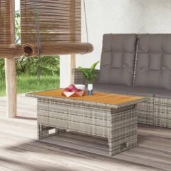 vidaXL Masă de grădină gri 100x50x43/63 cm lemn acacia și poliratan (362188)