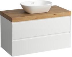 Laufen Lani Modular 100 pultos mosdószekrény furattal fényes fehér/tölgy H4065611122611 (H4065611122611)