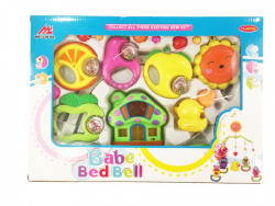  Műanyag zenélő kiságy forgó - Gyümölcsök gombaházzal