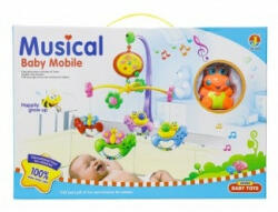  Műanyag zenélő kiságy forgó - Békák