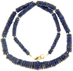  Colier Lapis Lazuli Natural Disc Fatetat 1, 3-3- x 5-12 mm - Accesorii Gold Filled