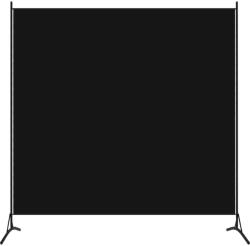 vidaXL Paravan de cameră cu 1 panou, negru, 175 x 180 cm (320738)