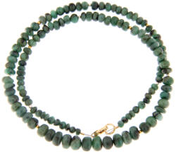  Colier Smarald Natural Disc 2-5 x 4-8 mm - Accesorii Gold Filled - Argint 925