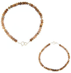  Bratara Andaluzit Natural Disc Fatetat 2-3 x 4-5 mm - Diametru 54 mm - Accesorii Argint 925 - Gold Filled