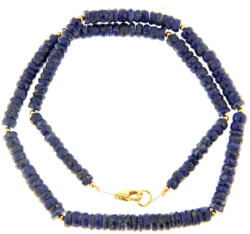 Colier Lapis Lazuli Natural Disc Fatetat 1, 5-3 x 4-6 mm - Accesorii Gold Filled