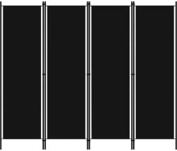 vidaXL Paravan de cameră cu 4 panouri, negru, 200 x 180 cm (320722) - comfy