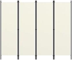 vidaXL Paravan de cameră cu 4 panouri, alb crem, 200 x 180 cm (320719) - comfy