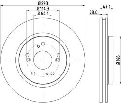 KRIEGER Disc frana FIAT PUNTO (199) (2012 - 2016) KRIEGER 0950004176