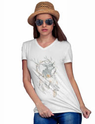 Szarvasi Hold - Női V Nyakú Póló (113967)