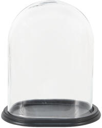 Clayre & Eef Platou decorativ lemn negru cupola sticla 23x17x27 cm (6GL3482) - decorer