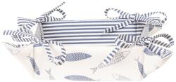Clayre & Eef Cos paine bumbac alb albastru decor Marin 35 cm x 35 cm x 8 h (NAF47)