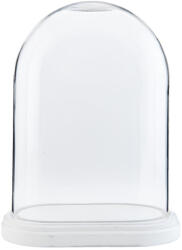 Clayre & Eef Platou decorativ lemn alb cupola sticla 26x15x33 cm (6GL1764) - decorer Tava