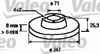 VALEO Disc frana CITROEN XSARA Estate (N2) (1997 - 2010) VALEO 186416