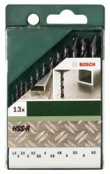 Bosch Set burghie pentru metal HSS-R, DIN 338, 13 buc. 1, 5- 2, 0- 2, 5- 3, 0- 3, 2- 3, 5- 4, 0- 4, 5- 4, 8- 5, 0- 5, 5- 6, 0- 6, 5 mm - Cod produc - 2609255031 (2609255031) Burghiu