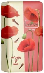 Happy Life Săpun solid Mac roșu și garoafă - Happy Life 180 g